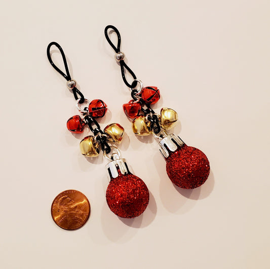 Christmas Jingle Bell Nipple Noose Non-Piercing Jewelry