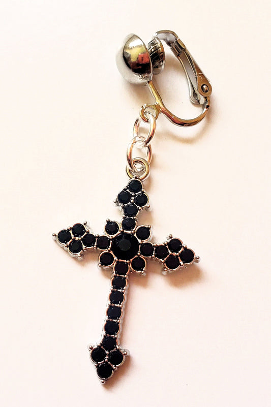 Gothic Cross Clip On Pussy Clitoral Jewelry