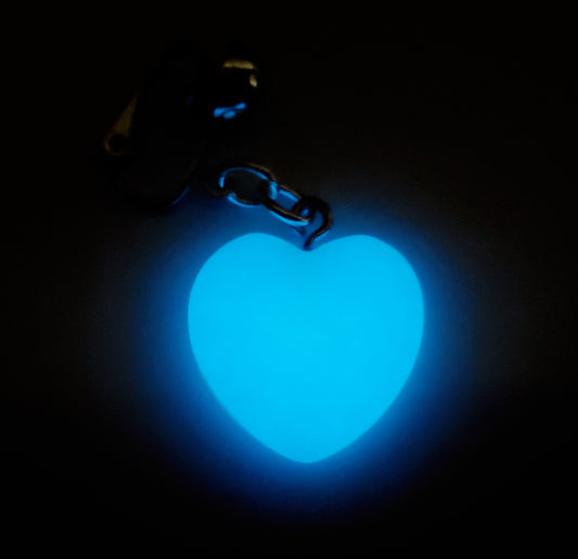 Glow in the dark heart shaped intimate clip on pussy jewelry