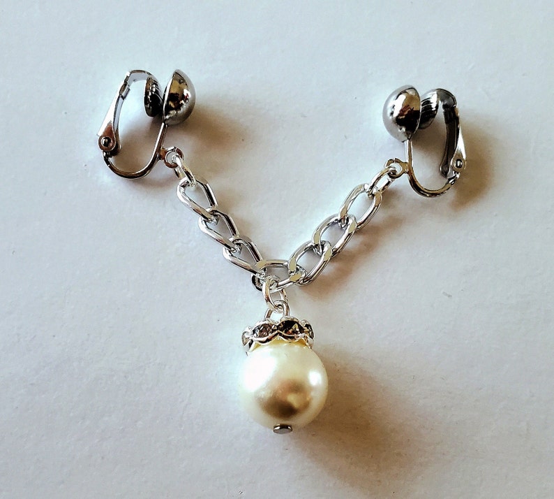 Deluxe Clip On Pearl Nipple and Labia Jewelry Set