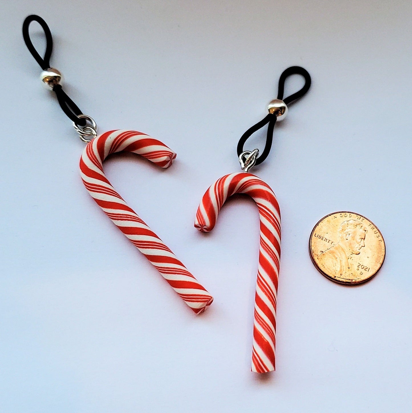 X-Mas Candy Cane Nipple Nooses, Sexy Christmas Lingerie Jewelry