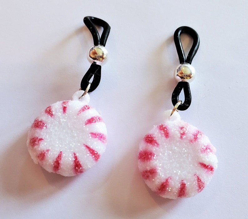 Peppermint Twist Non-Pierced Nipple Noose Christmas Jewelry