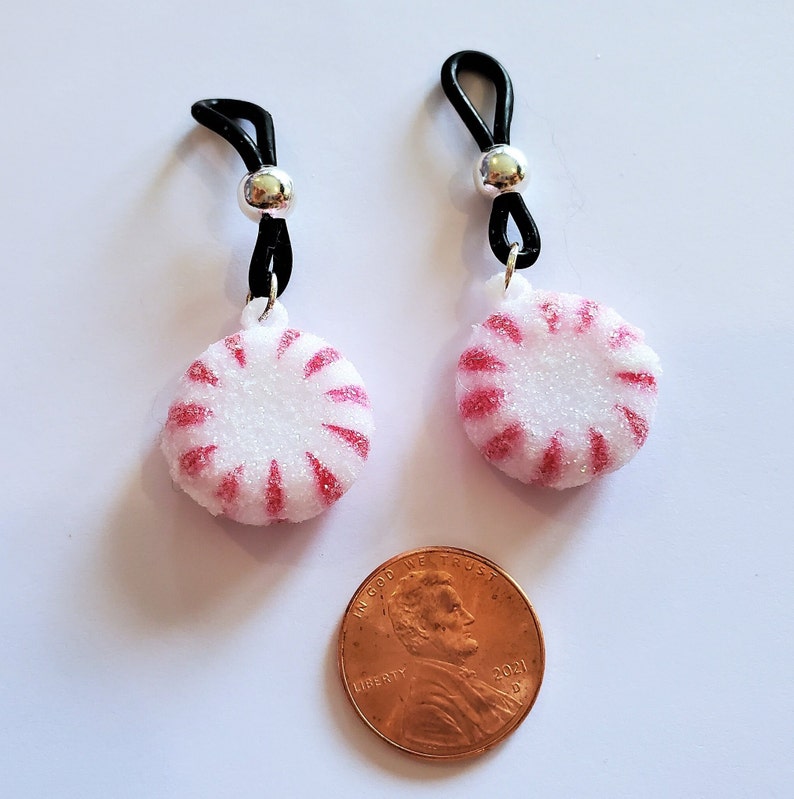 Peppermint Twist Non-Pierced Nipple Noose Christmas Jewelry