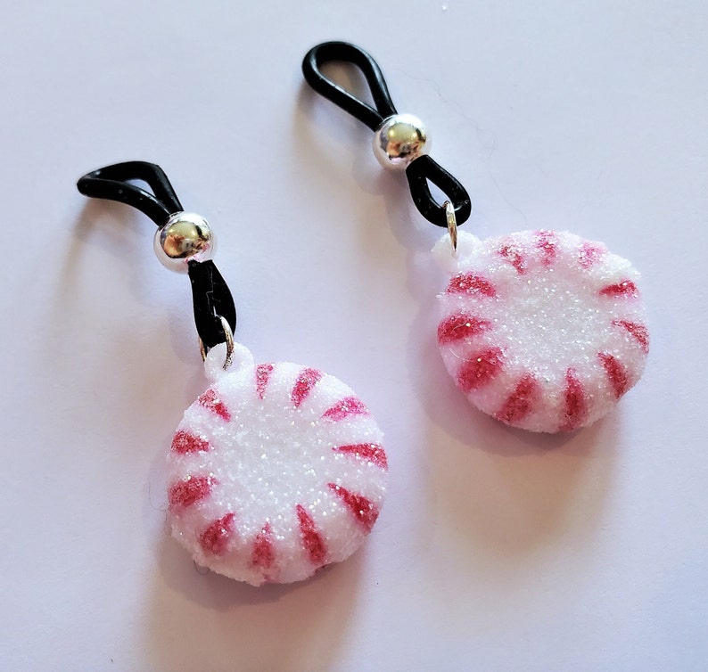 Peppermint Twist Non-Pierced Nipple Noose Christmas Jewelry