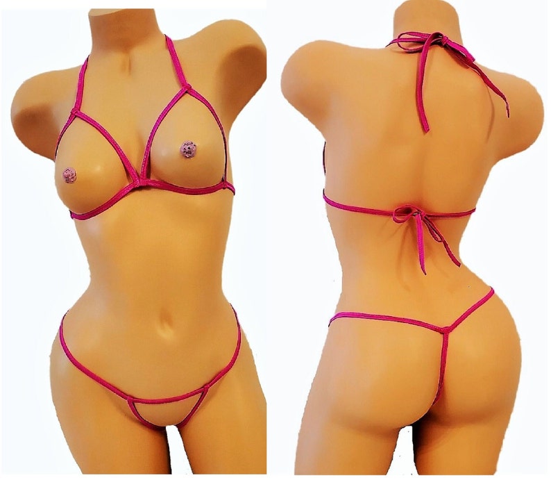 Micro Uncensored Neon String Bikini Set