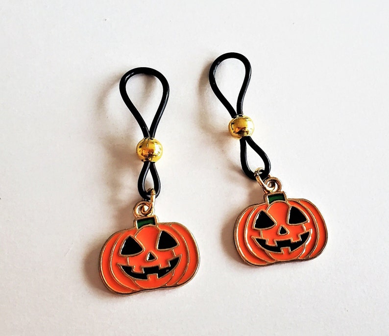 Halloween Pumpkin Nipple Noose Jack-O-Lantern Nipple Jewelry