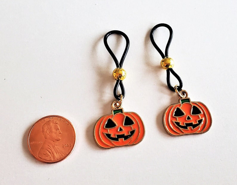 Halloween Pumpkin Nipple Noose Jack-O-Lantern Nipple Jewelry