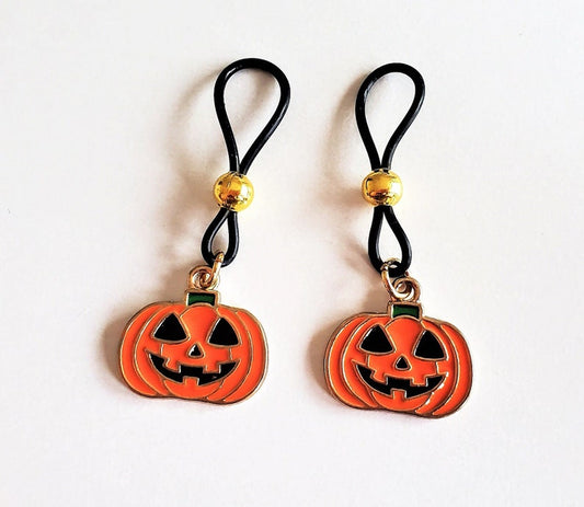 Halloween Pumpkin Nipple Noose Jack-O-Lantern Nipple Jewelry