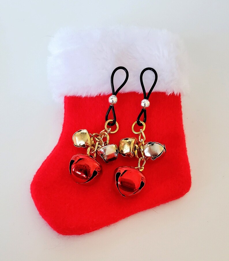 Jingle Bell Non-Pierced Christmas Nipple Rings