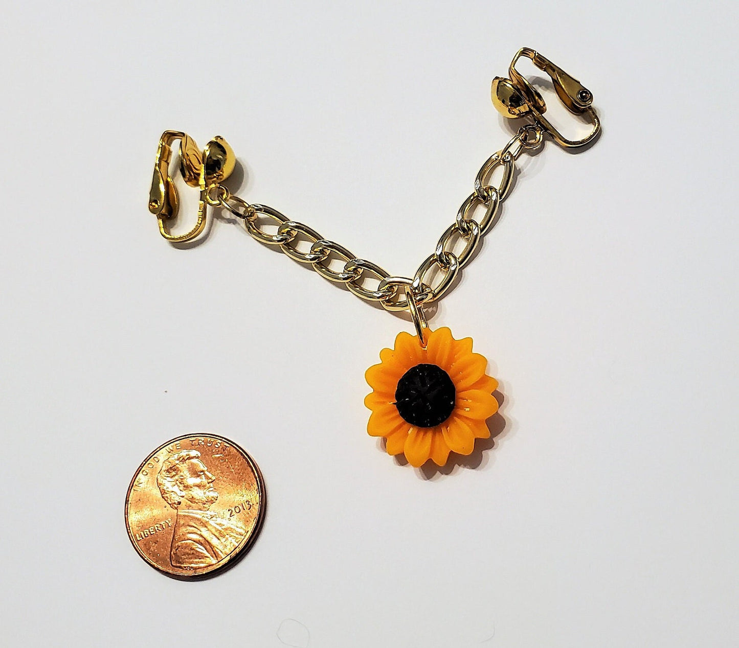 Sunflower Non-Pierced Labia Jewelry, Pussy Clips, Clitoral Lingerie, Clitoral Jewelry, Clit Clamps, Sexy Vaginal Chain, Fake Clit Clip