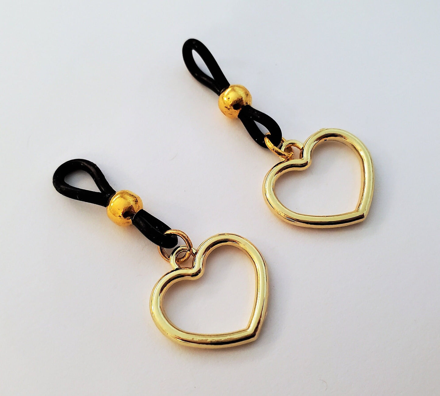 Nipple Rings Jewelry Set Sexy Non-Piercing Nipple Noose Clamp Gold Heart Body Art Dangle Lingerie Fetish BDSM Mature Erotic Adult Toys