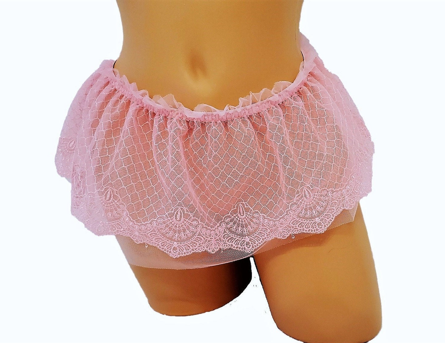 Custom Pink Lingerie Mini Skirt