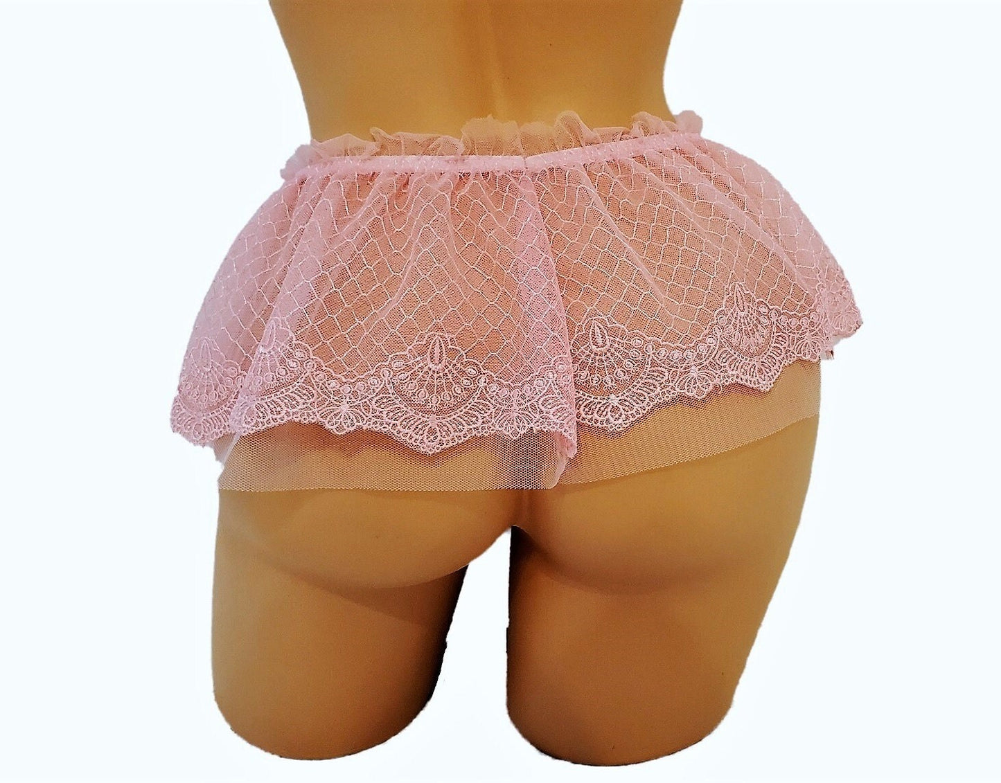 Custom Pink Lingerie Mini Skirt