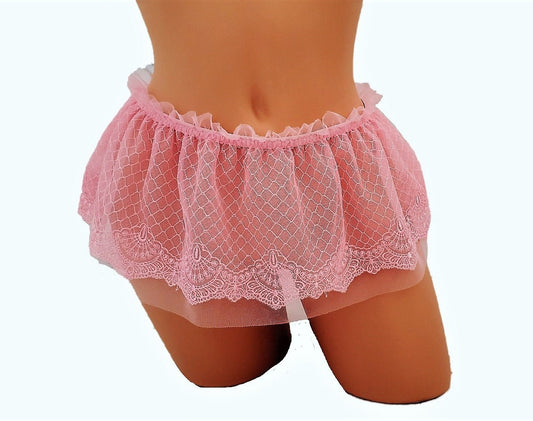 Custom Pink Lingerie Mini Skirt